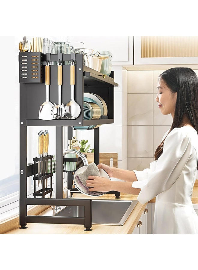 VOGMAX Over-the-sink draining rack, multi-functional kitchen storage rack, over-the-sink draining rack, creating a tidy kitchen with a draining rack for the sink - Image 4